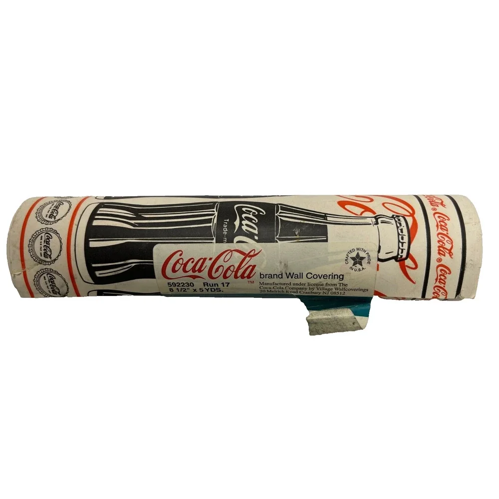 Vintage Collectible Coca Cola Coke Brand Bottle Wall Covering RARE 8 1/2